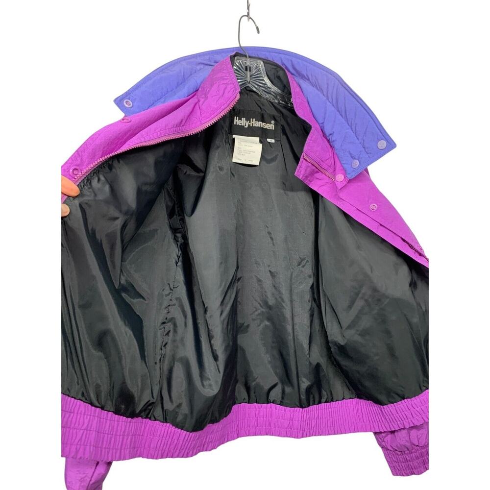 Helly Hansen Women's size M Purple Lifa Zip Up Jacket Nylon Snap Button - Picture 12 of 13